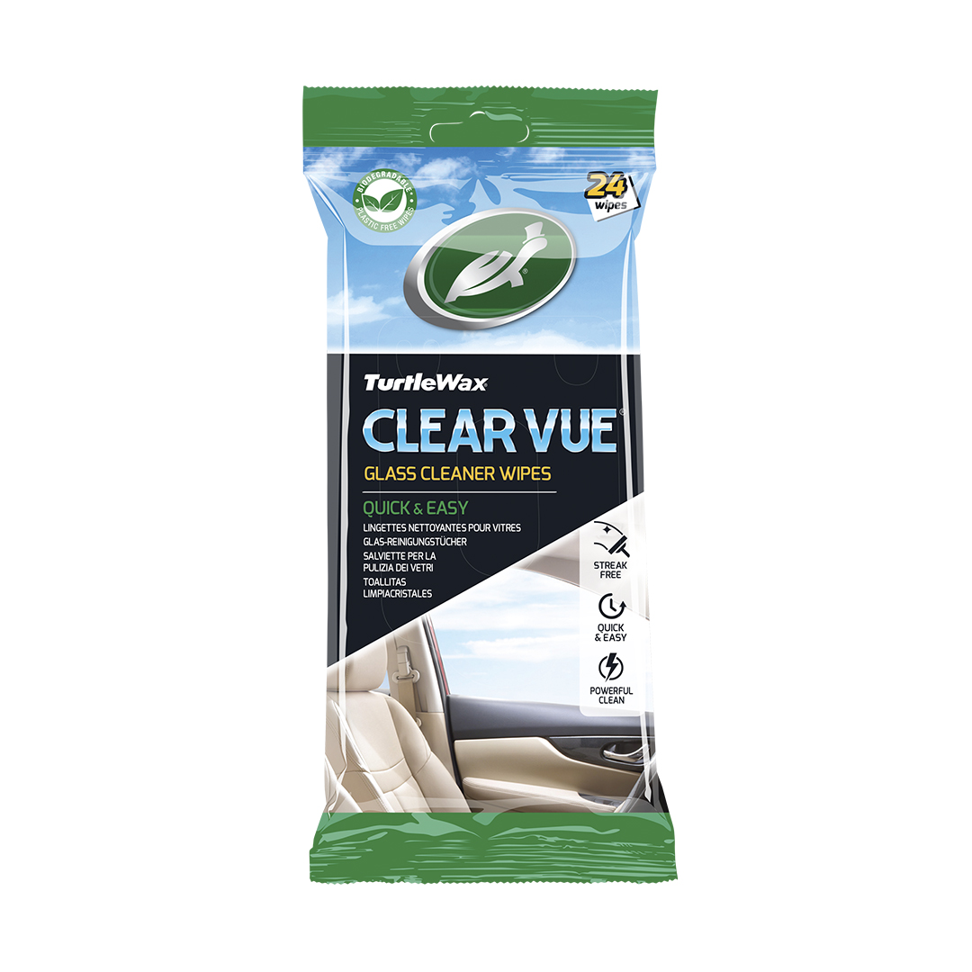 Серветки для очищення скла Turtle Wax CLEARVUE GLASS CLEANER WIPES (24 шт) 1 уп 54098